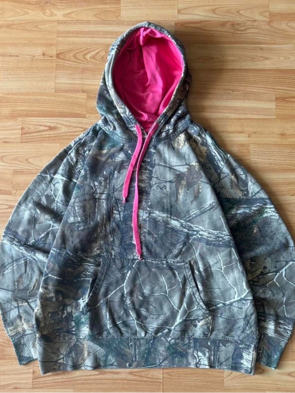 Realtree Camo Hoodie With Pink Lining